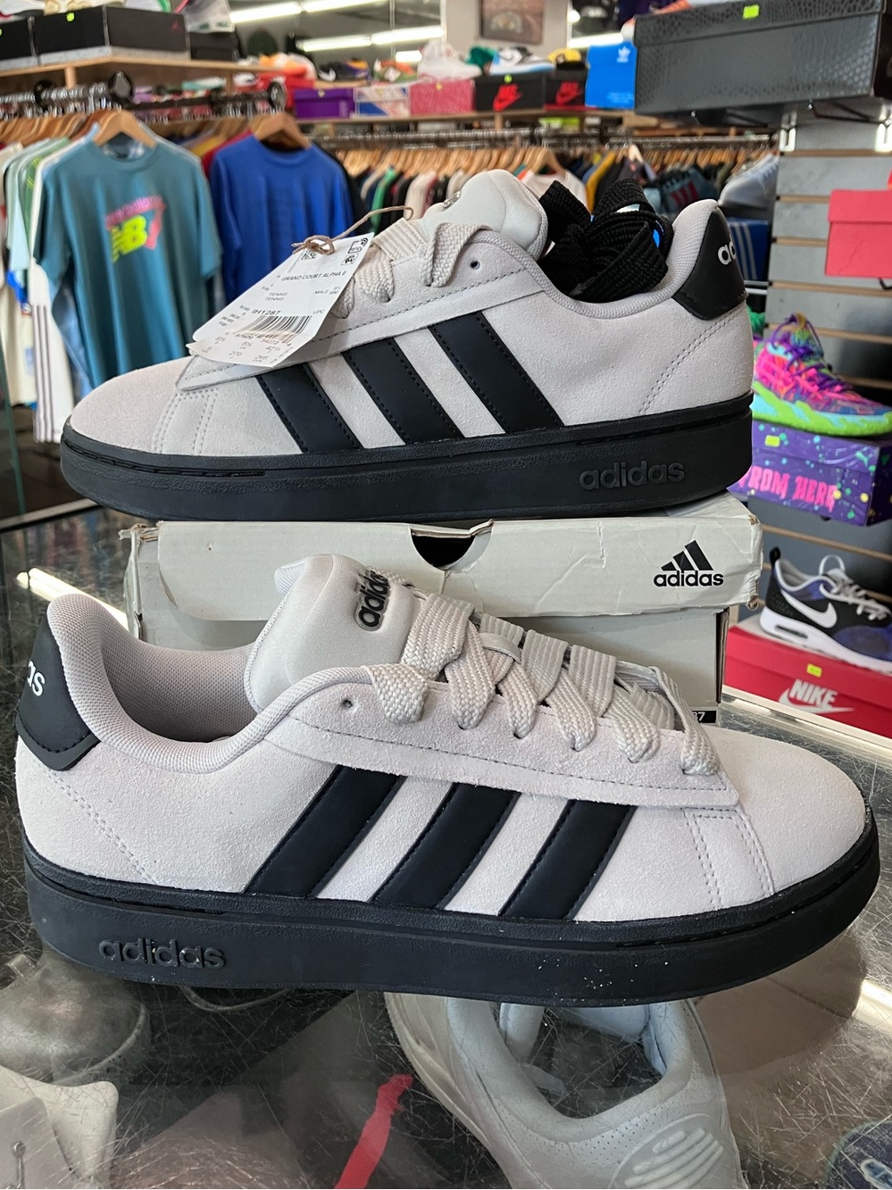 Adidas Grand Court Alpha Grey Core Black Size 9